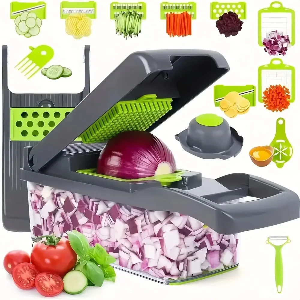 Kitchen Gadgets Hacks - 다기능 야채 다지기 손잡이, 음식 창살,