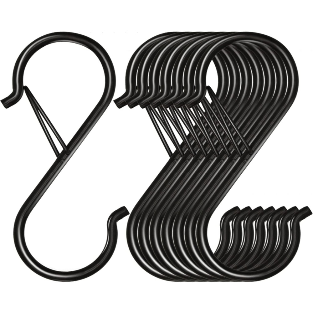 Kitchen Gadgets Rack - 3.5인치 헤비듀티 S형 후크, 안전 버클