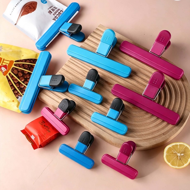 Zyliss Kitchen Gadgets - 4Pcs 휴대용 비닐 봉투 씰링 클립,