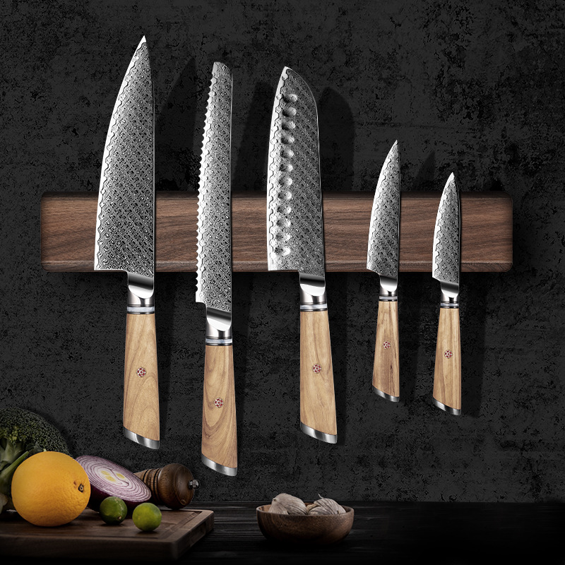 Magnetic Knife Strip - 40-46CM 강력 자석식 칼꽂이 호두나무 가정용