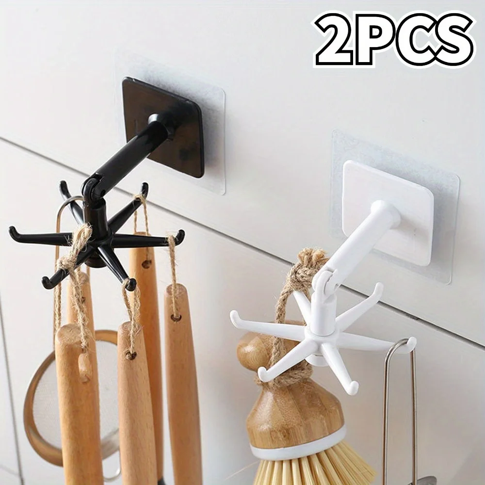 Kitchen Gadgets Rack Storage - 정리함 및 보관용 다목적 후크, 360