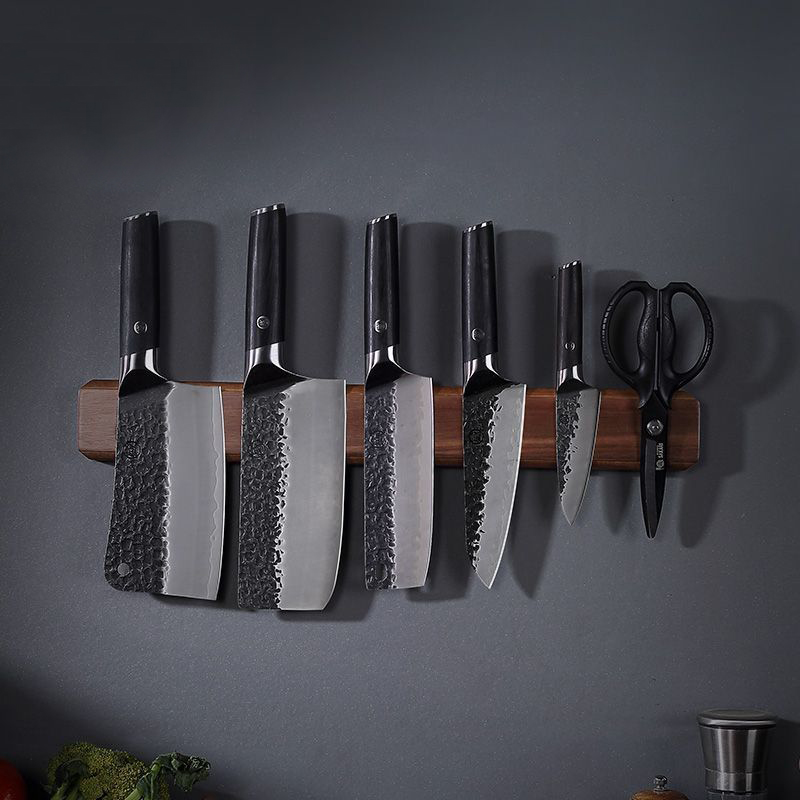 Magnetic Knife Strip - 브랜드 두꺼운 아카시아 나무 자석 칼