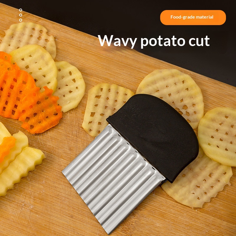 Kitchen Gadgets Vegetable Cutter - 스테인리스 스틸 크링클 커터 웨이브 감자