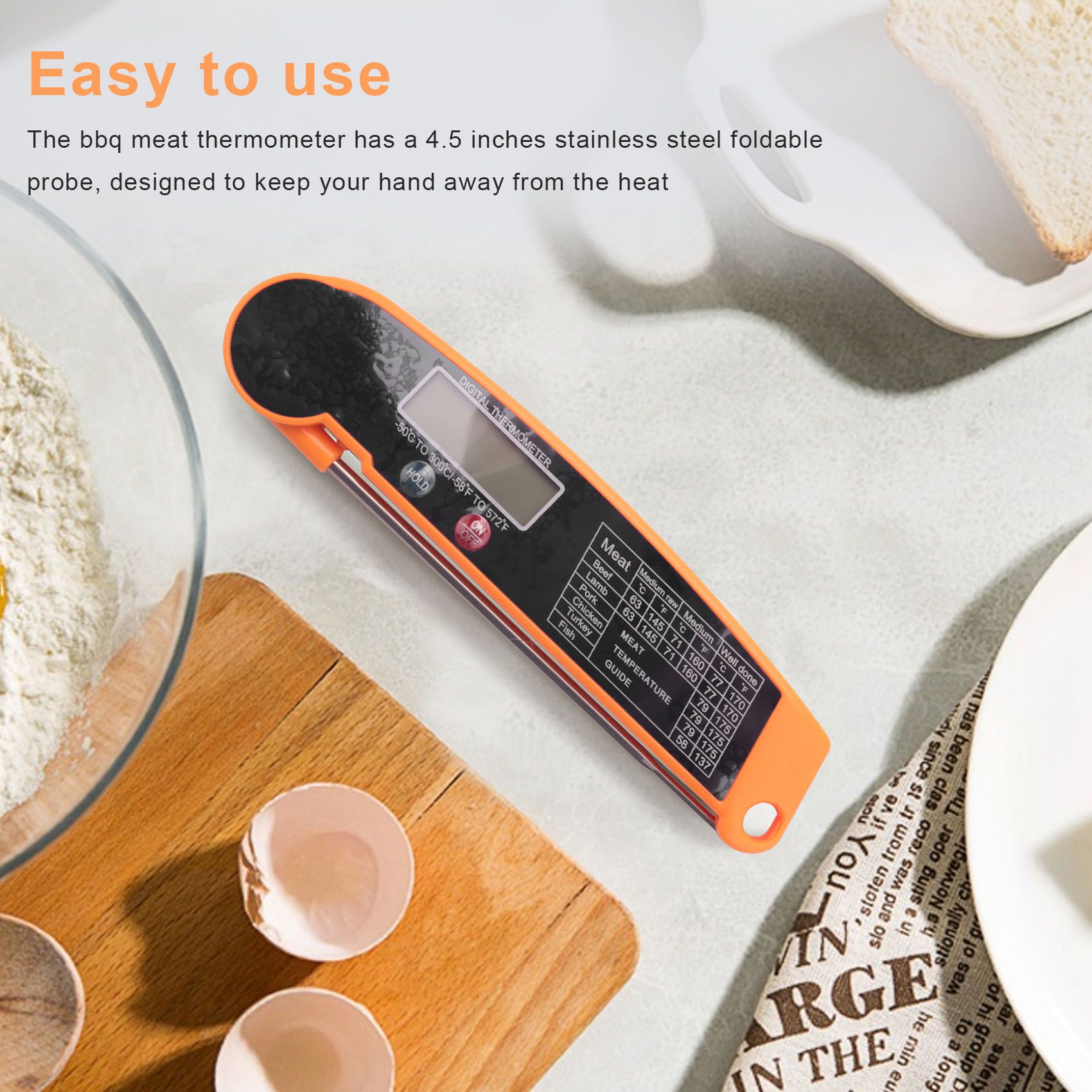 ABMI-디지털 즉시 측정 고기 온도계, 고정밀 온도  - Instant Read Thermometer 리뷰 및 가격