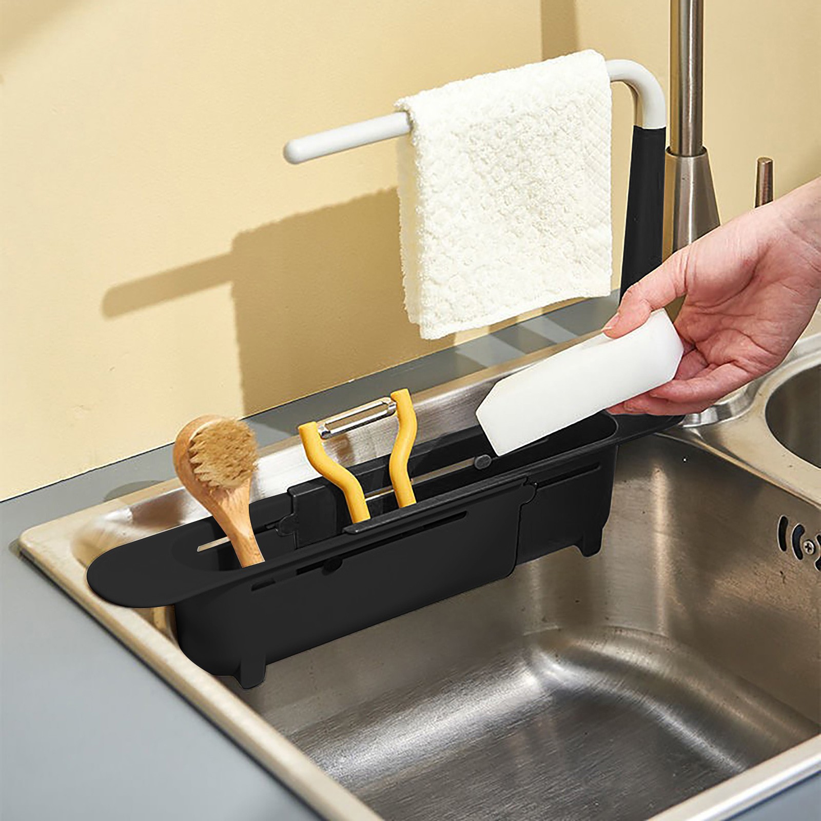 주방 정리함 비누 스펀지 거치대 수건 선반, 신축성 싱 - Kitchen Gadgets Rack Storage 리뷰 및 가격