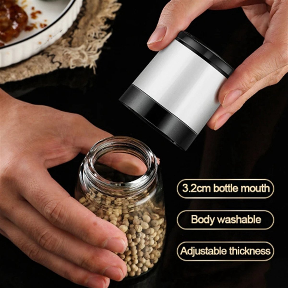 수동식 소금 후추 분쇄기 투명 유리 분쇄기 후추 분쇄기 - Kitchen Gadgets Usa 리뷰 및 가격