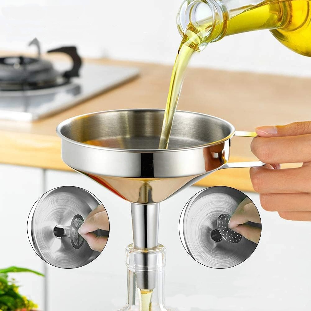 1Pc 스테인레스 스틸 요리 오일 깔때기 넓은 입구 주 - Zyliss Kitchen Gadgets 리뷰 및 가격