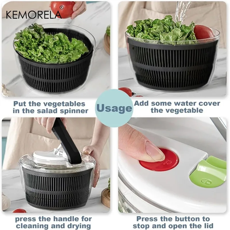 KEMORELA 3L 야채 탈수기 대형 샐러드 볼 뚜껑 - Salad Spinner 리뷰 및 가격