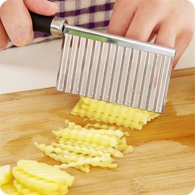 1PC 웨이브 나이프 다기능 마체 커팅 프렌치 프라이  - Kitchen Gadgets Hacks 리뷰 및 가격