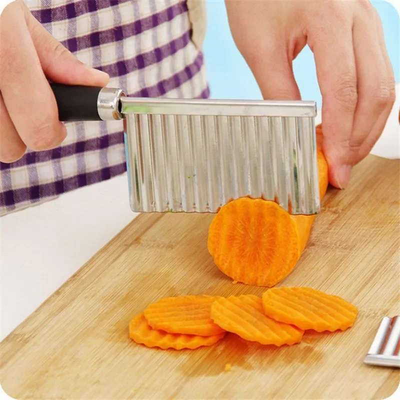 1PC 웨이브 나이프 다기능 마체 커팅 프렌치 프라이  - Kitchen Gadgets Hacks 리뷰 및 가격