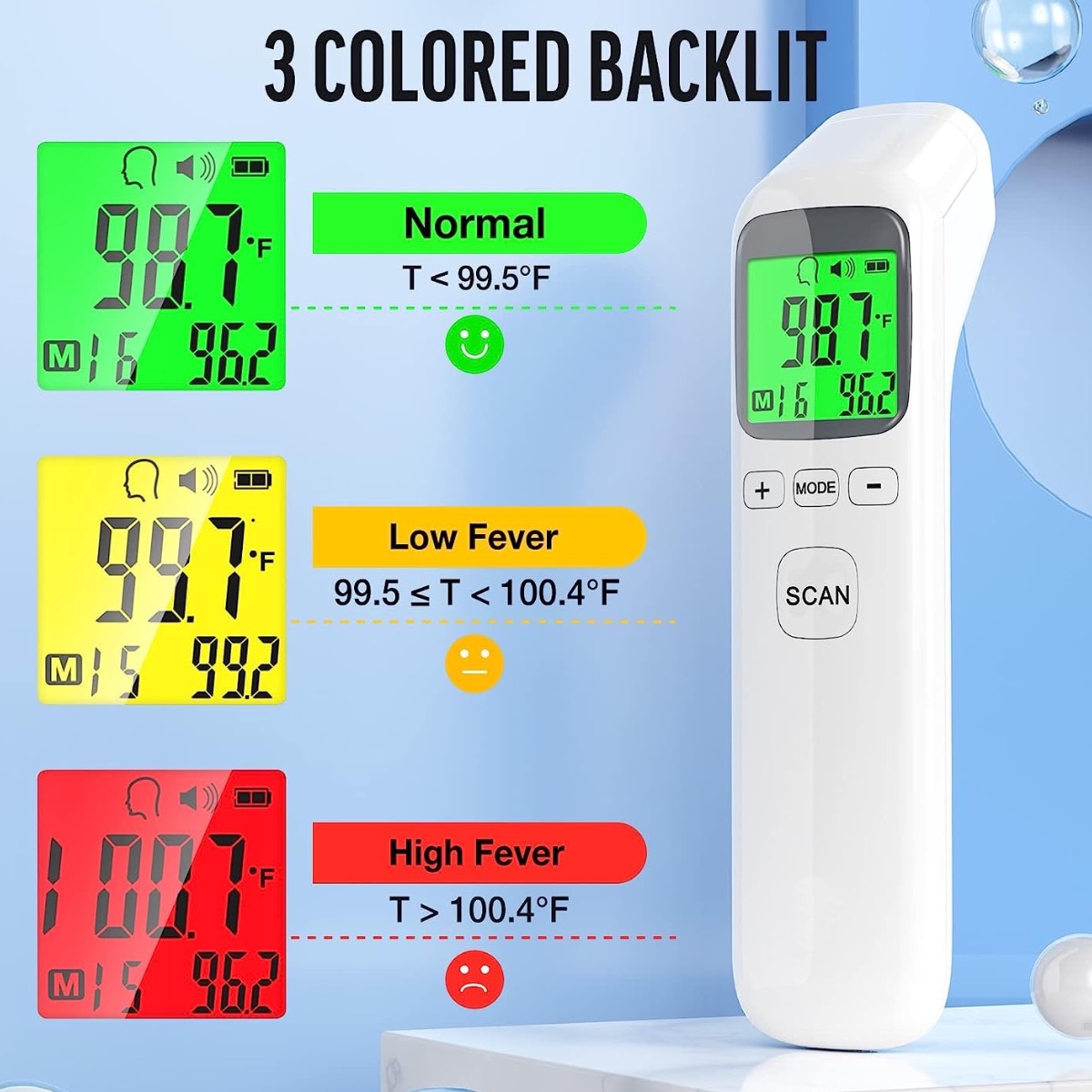 성인 및 어린이용 체온계, 비접촉식 이마 체온계, 발열 - Instant Read Thermometer 리뷰 및 가격