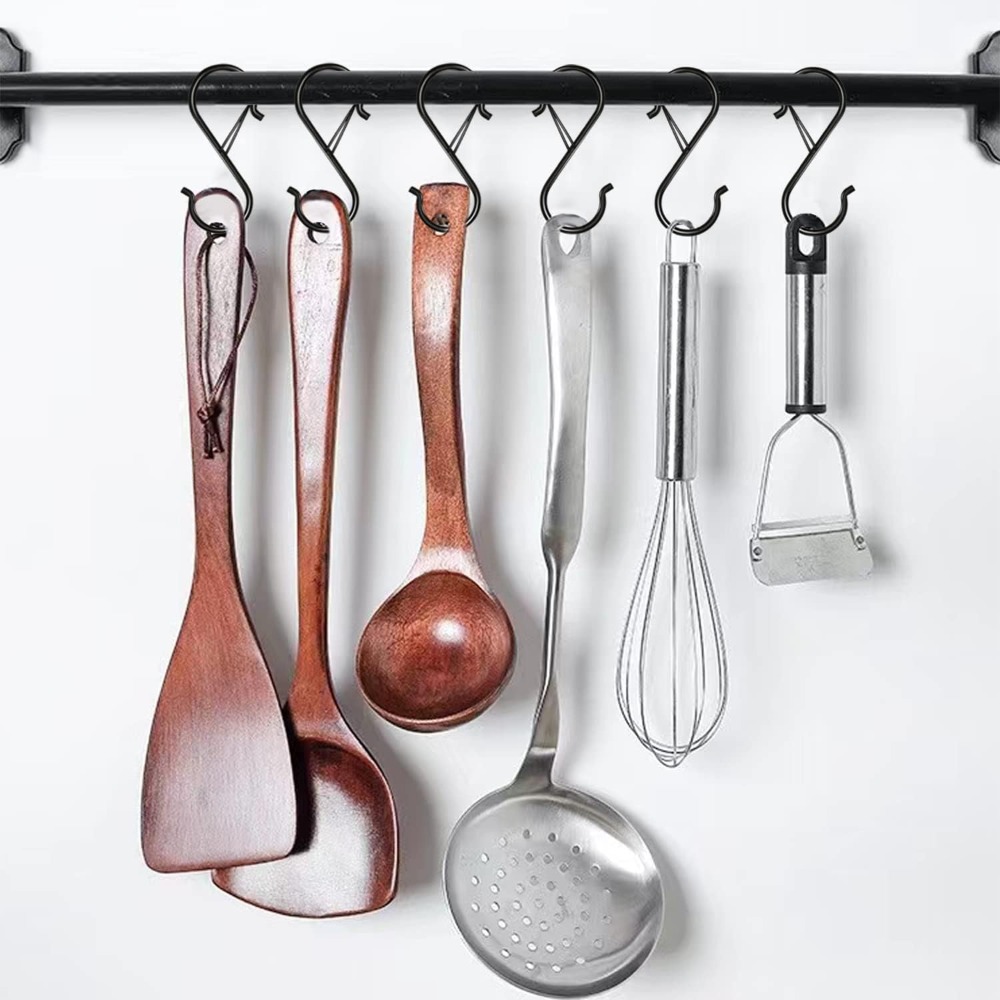3.5인치 헤비듀티 S형 후크, 안전 버클 포함, 검정 - Kitchen Gadgets Rack 리뷰 및 가격