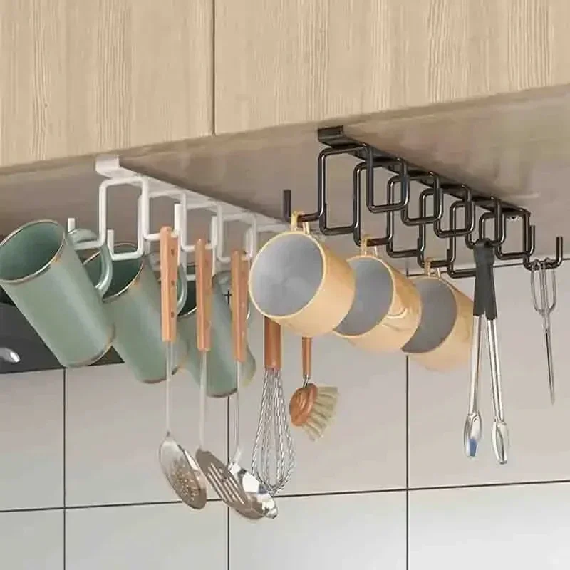 새로운 1PC 구멍 없는 주방 후크 랙, 철제 이중 행 - Kitchen Gadgets Rack 리뷰 및 가격