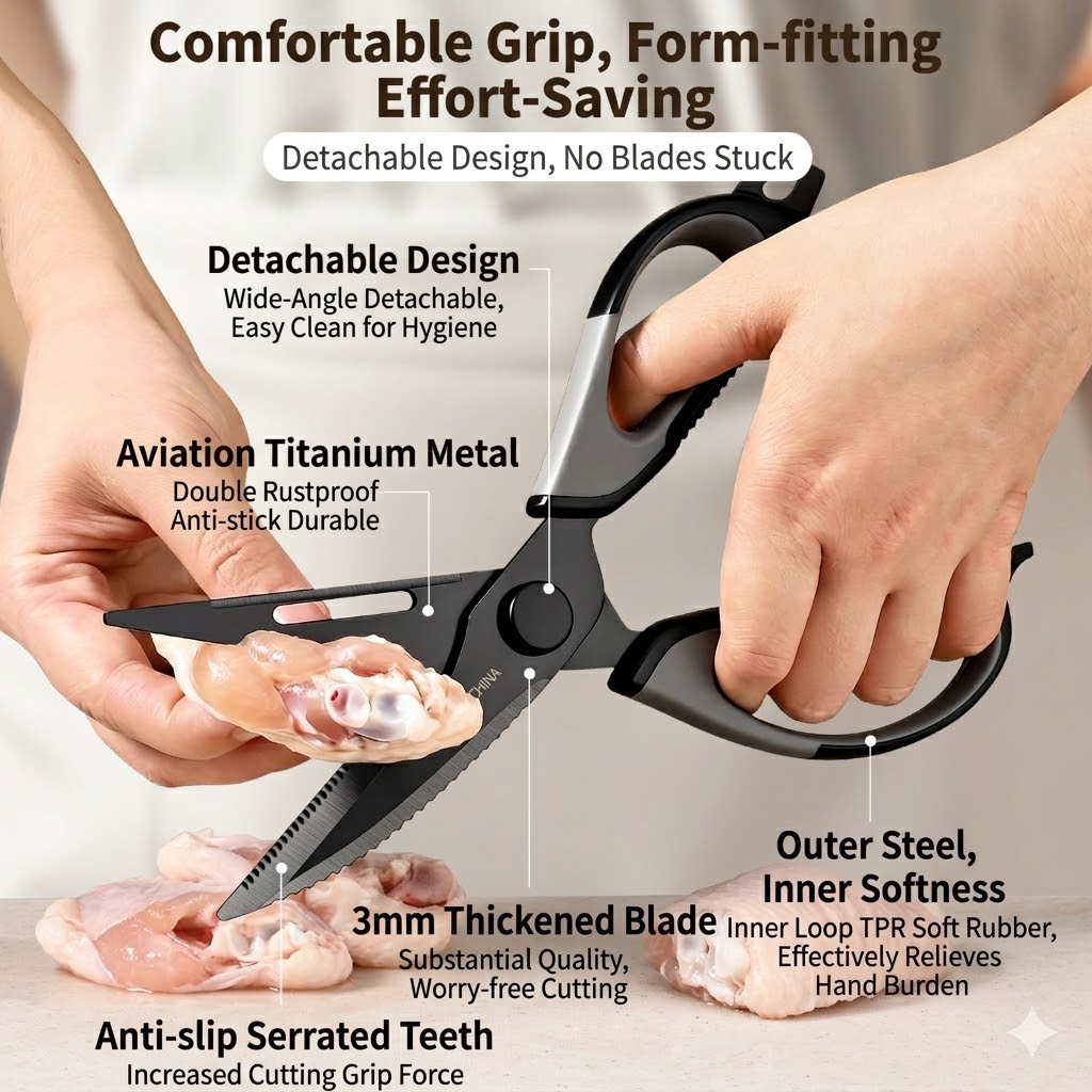 주방 가위 티타늄 닭뼈 가위 가정용 주방 가위 주방용품 - Zyliss Kitchen Gadgets 리뷰 및 가격