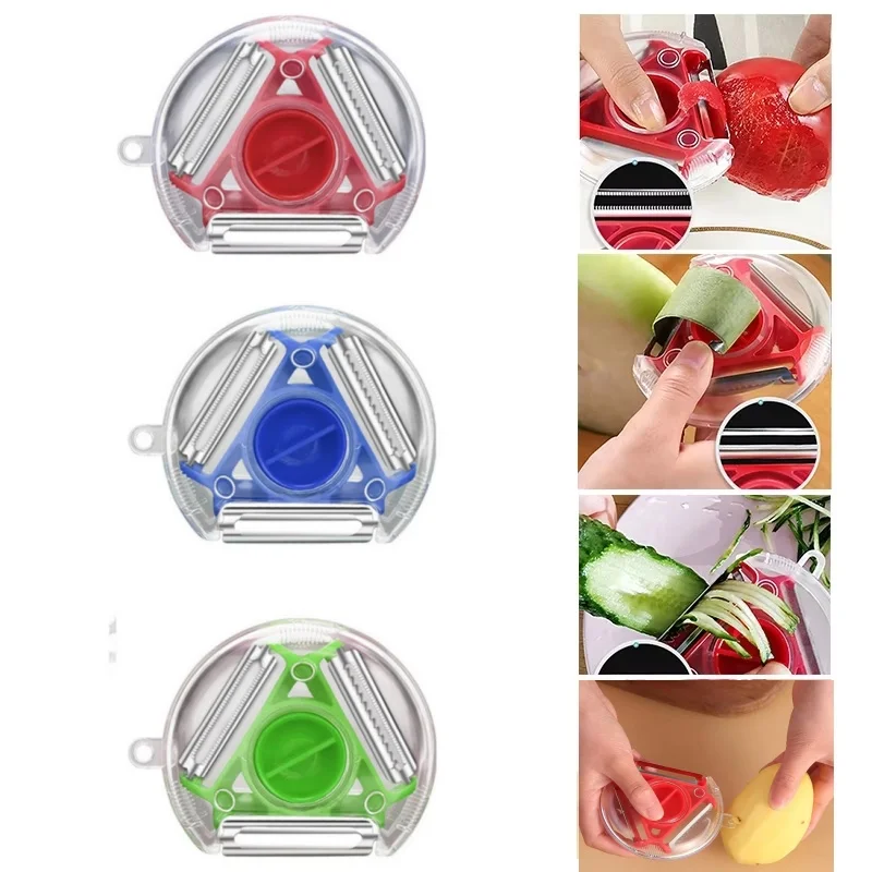 1PC 트리오 필러 세트 야채 필러 슬라이서 슈레더 다 - Kitchen Gadgets Vegetable Cutter 리뷰 및 가격