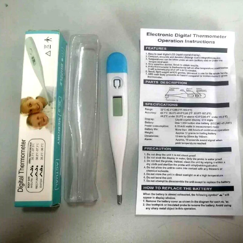 디지털 물온도계 정확한 구강 및 겨드랑이 온도 측정 발 - Instant Read Thermometer 리뷰 및 가격