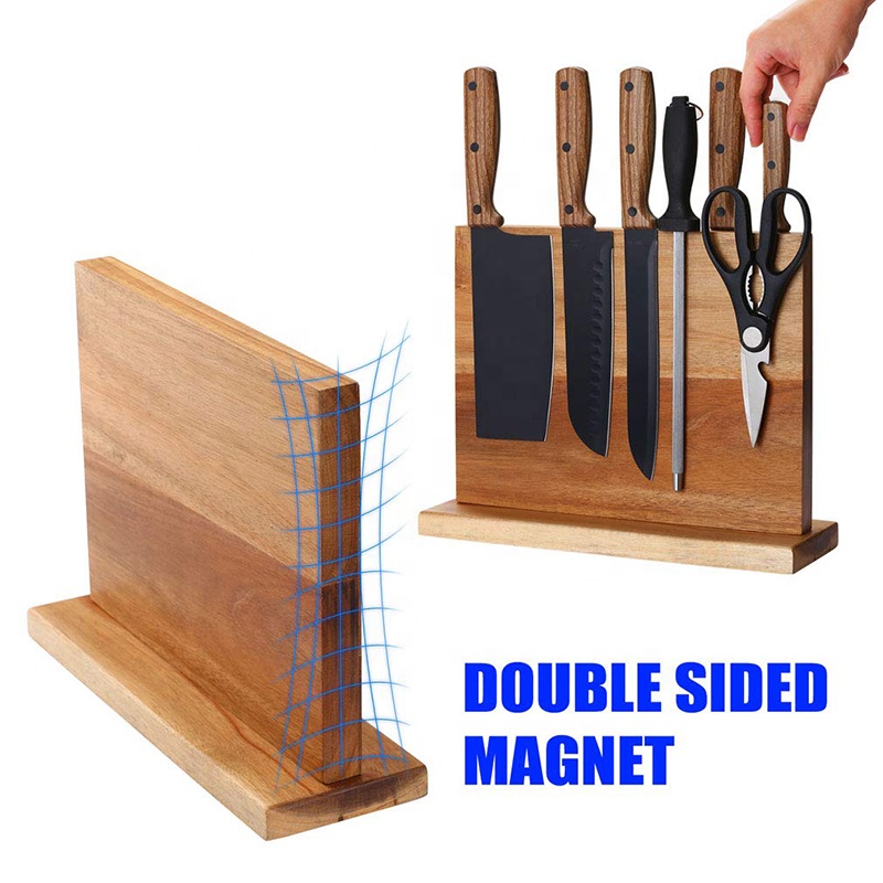 인기 판매 주방 칼 액세서리 아카시아 나무 보관 블록  - Magnetic Knife Strip 리뷰 및 가격