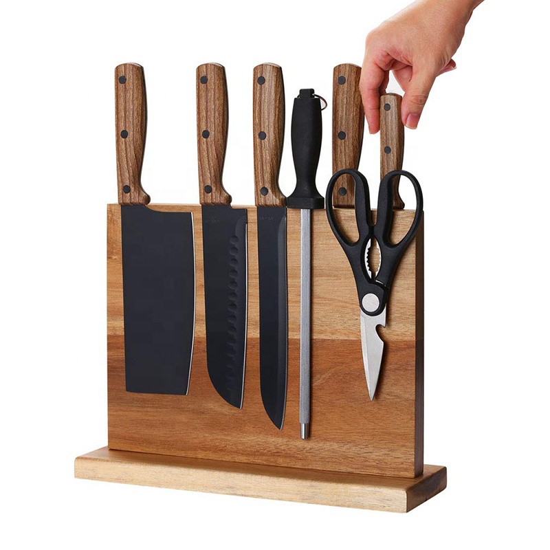 인기 판매 주방 칼 액세서리 아카시아 나무 보관 블록  - Magnetic Knife Strip 리뷰 및 가격