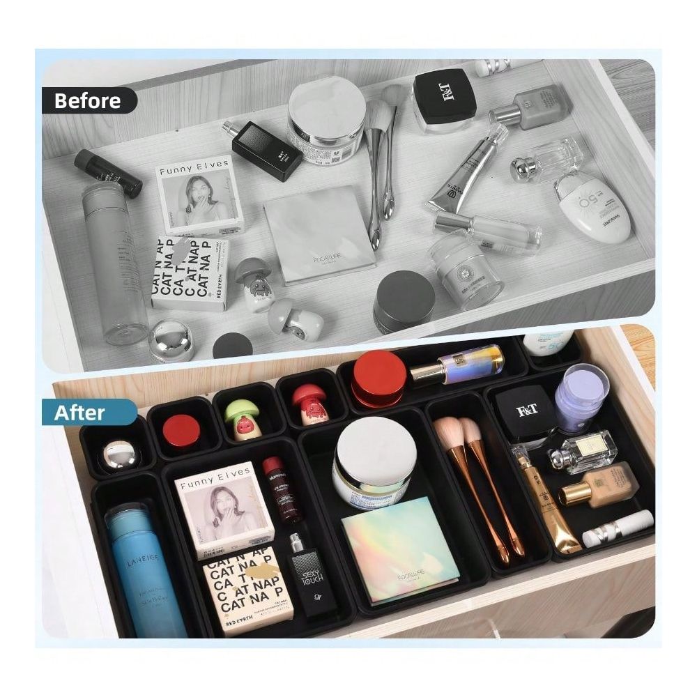 25개입 블랙 서랍 정리함 세트, 4가지 크기의 연결  - Kitchen Gadgets For Small Kitchens 리뷰 및 가격