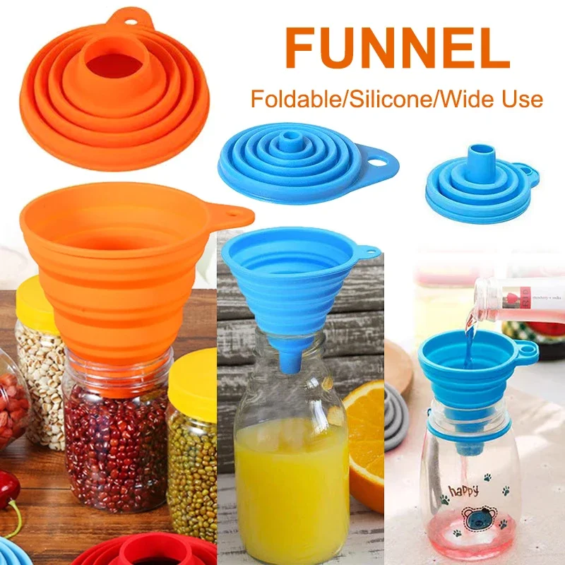 1/4개 실리콘 접이식 깔때기, 접을 수 있는 주방용  - Kitchen Gadgets For Small Kitchens 리뷰 및 가격