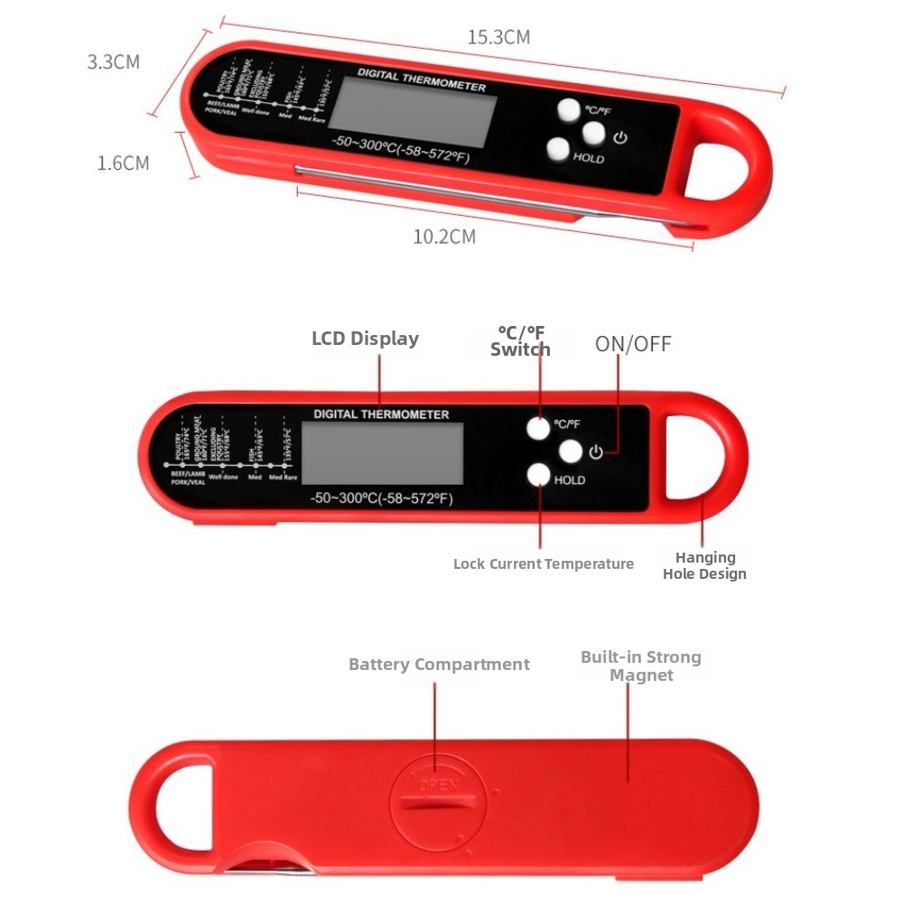 백라이트 디스플레이 즉시 측정 온도계 터치스크린 LCD - Instant Read Thermometer 리뷰 및 가격