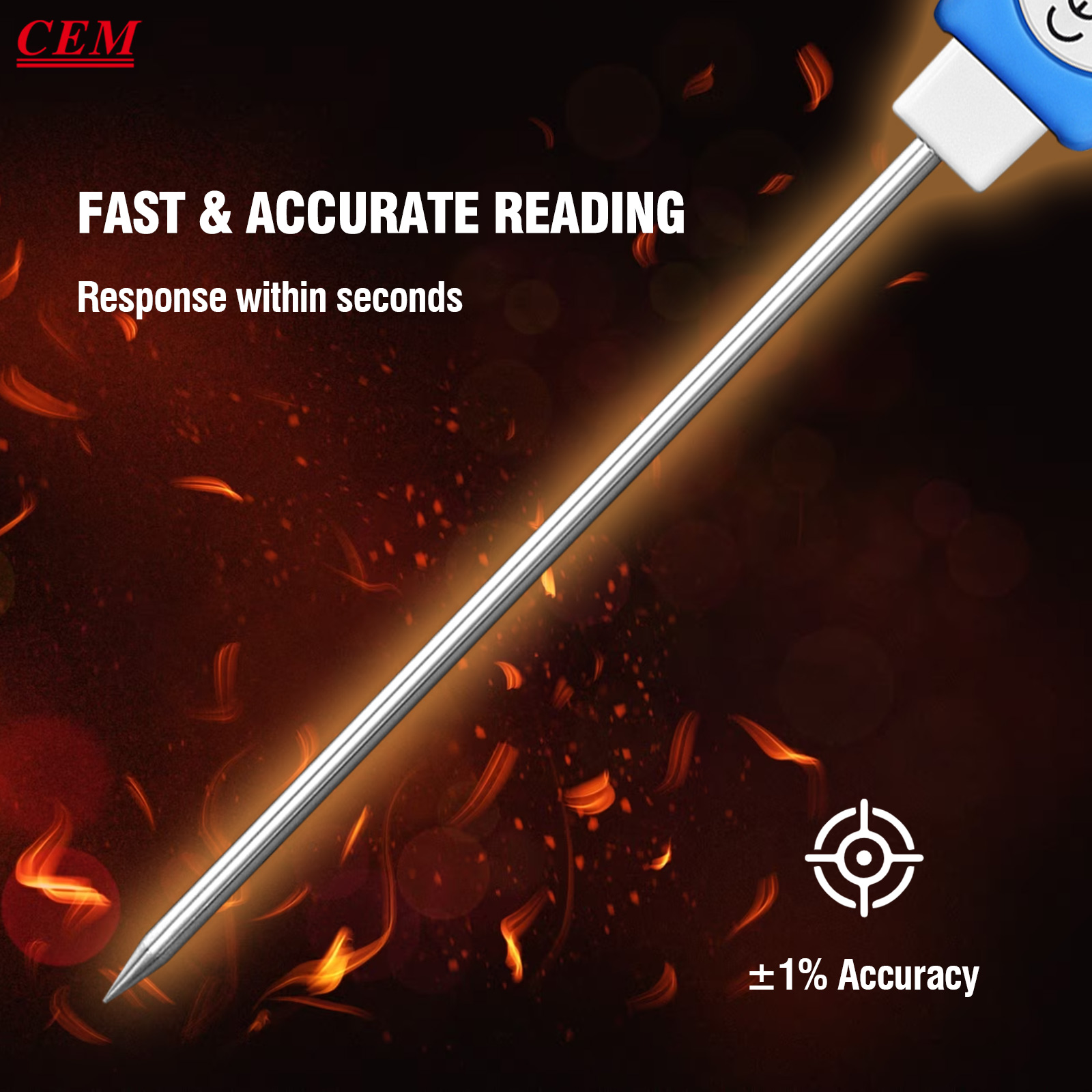 CEM 고기 온도계 디지털, 즉시 판독 고정밀 긴 프로 - Instant Read Thermometer 리뷰 및 가격
