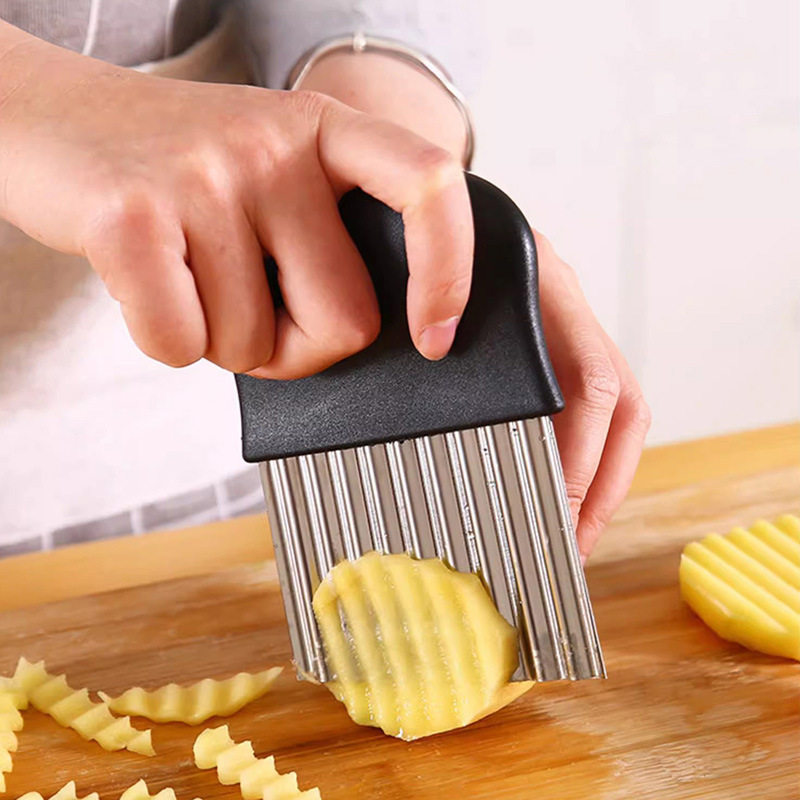 스테인리스 스틸 크링클 커터 웨이브 감자 슬라이서 프렌 - Kitchen Gadgets Vegetable Cutter 리뷰 및 가격