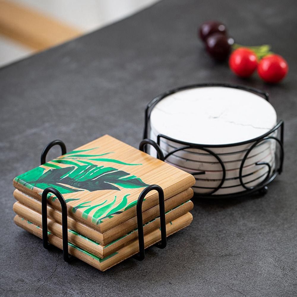 원형 및 사각형 컵받침 정리대 주방용품 컵매트 프레임  - Kitchen Gadgets Rack Storage 리뷰 및 가격
