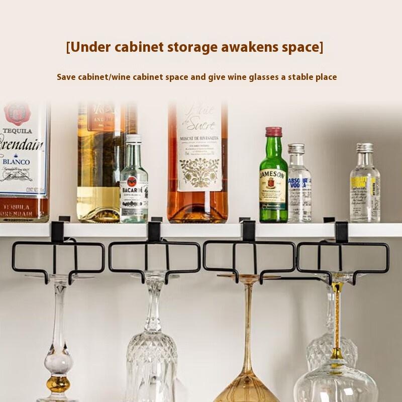 드릴링 없이 설치하는 금속 와인잔 홀더 - 캐비닛 아래 - Kitchen Gadgets Rack 리뷰 및 가격