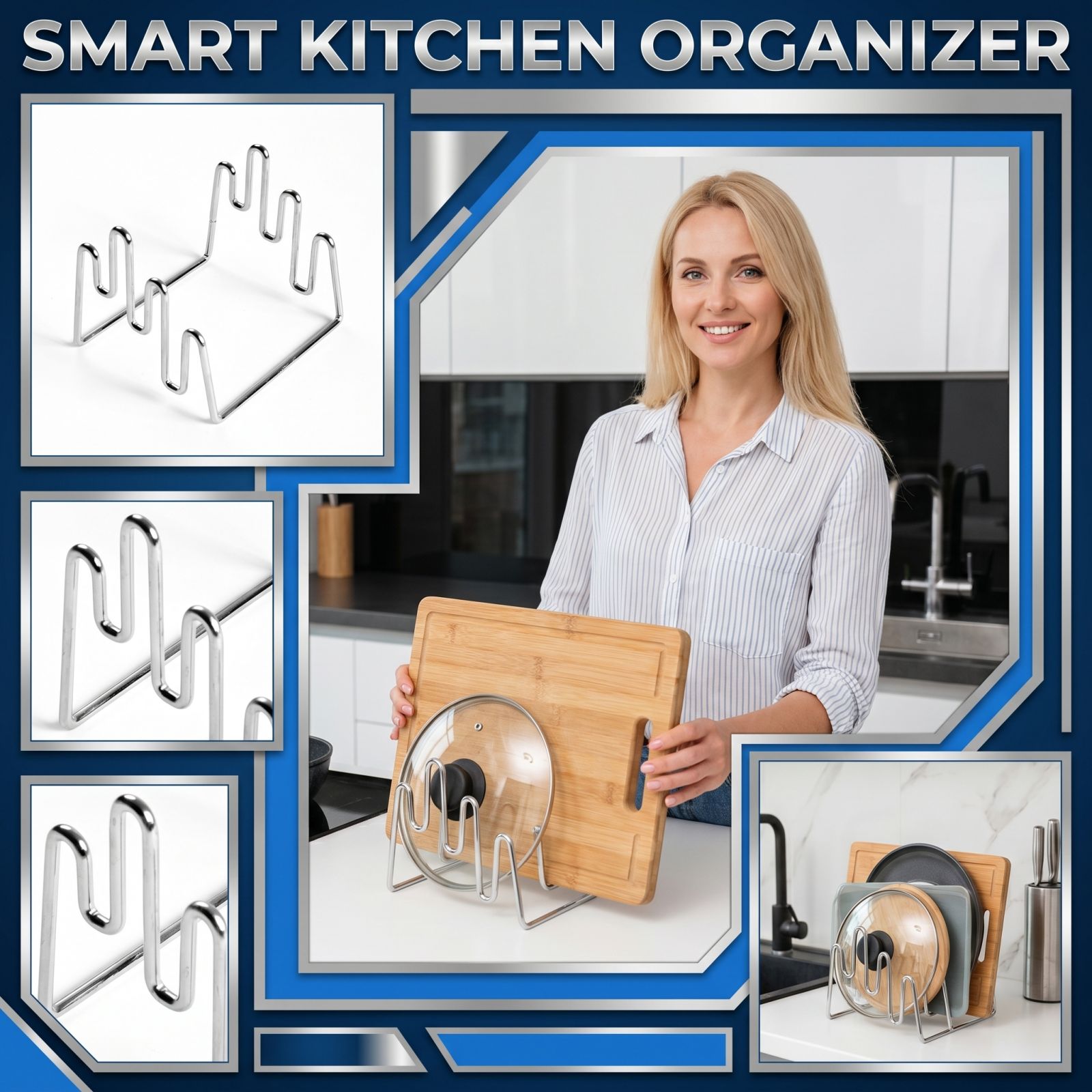 도마 홀더 주방 수납 정리대 냄비 뚜껑 랙 조리대 스탠 - Kitchen Gadgets Rack Storage 리뷰 및 가격