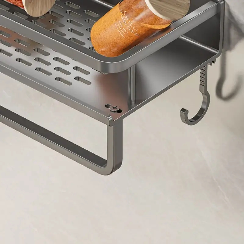 1 PC 다기능 주방 랙 스파이스 스토리지 랙 벽 마운 - Kitchen Gadgets Rack 리뷰 및 가격