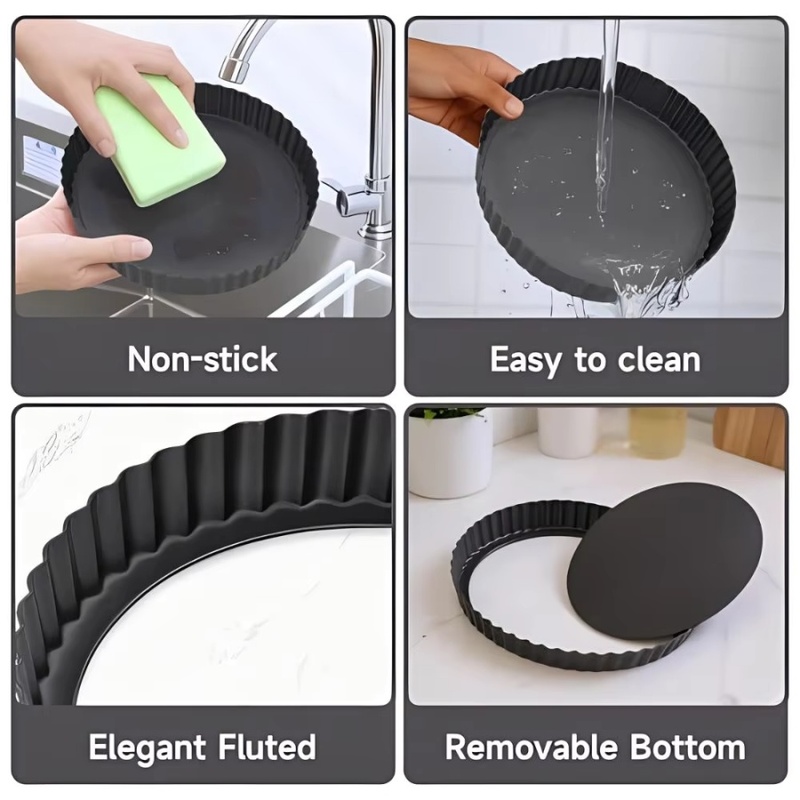 1개 분리형 바닥이 있는 플루트형 타르트 팬, 논스틱  - Kitchen Gadgets Hacks 리뷰 및 가격